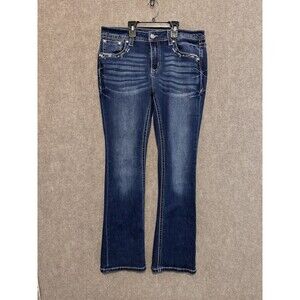Grace in LA Easy Fit Jeans Womens 29 Western Wear Embroidered Horseshoe Boot Cut